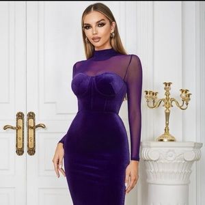 Beautiful purple velvet dress